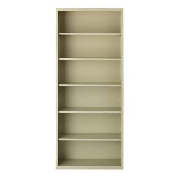 Hirsh 6 Shelf Metal Bookcase 82" H Putty