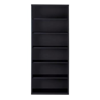 Hirsh 6 Shelf Metal Bookcase 82" H Black