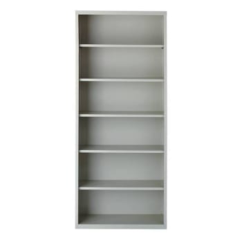 Hirsh 6 Shelf Metal Bookcase 82" H Light Gray