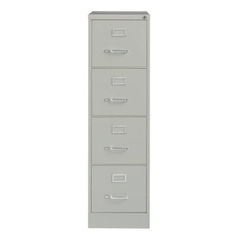 Image for Hirsh 22" Deep 4 Drawer Letter Width Vertical File Commercial Grade Light Gray from HD Supply