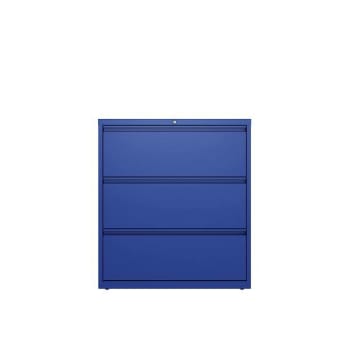 Hirsh 36" Wide 3 Drawer Metal Lateral File Holds Letter/Legal/A4 Hang Clsc Blue