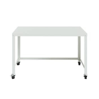 Image for Hirsh Ready-To-Assemble 48-Inch Wide Mobile Metal Desk For Home Office White from HD Supply