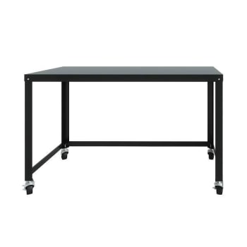 Image for Hirsh Ready-To-Assemble 48-Inch Wide Mobile Metal Desk For Home Office Black from HD Supply