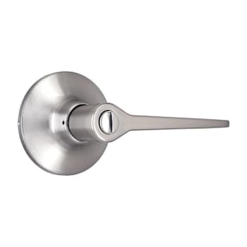 Shield Security Bed/Bath Privacy Door Lever, Flat Straight, Satin Nickel