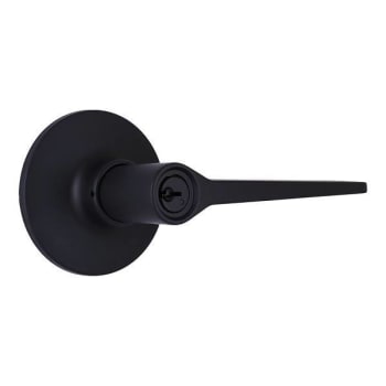 Image for Shield Security Keyed Entry Door Lever, Flat Straight, Matte Black from HD Supply