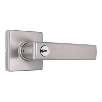 Image for Shield Security Entry Door Lever With Square Rose, Satin Nickel from HD Supply