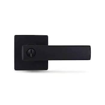 Image for Shield Security Flat Straight Square Rose Turn Button Privacy Door Lever In Matte Black from HD Supply
