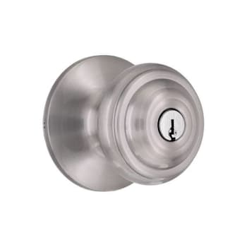 Image for Shield Security Fancy Mushroom Keyed Entry Door Knob, Satin Nickel from HD Supply
