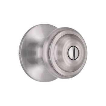 Image for Shield Security Fancy Mushroom Turn Button Privacy Door Knob In Satin Nickel from HD Supply