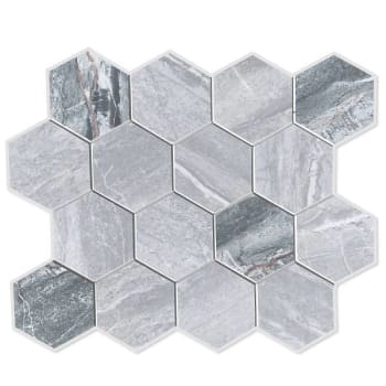 Image for Dip Design Is Personal Hex Tile, Charcoal Travertine, 12" X 12", Case Of 10 from HD Supply
