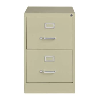 Hirsh 25" Deep 2 Drawer Legal Width Metal Vertical File Grade Putty