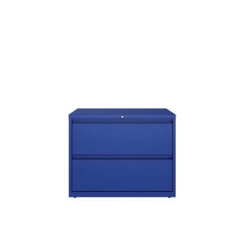Image for Hirsh 36" Wide 2 Drawer Metal Lateral File Cabinet Letter/Legal/A4 Classic Blue from HD Supply