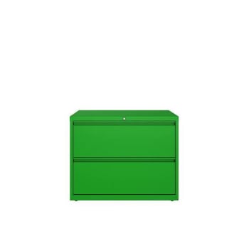 Image for Hirsh 36" Wide 2 Drwr Metal Lateral File Cabinet Letter/Legal/A4 Screamin' Green from HD Supply