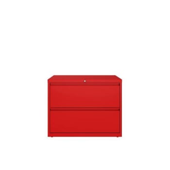 Image for Hirsh 36" Wide 2 Drawer Metal Lateral File Cabinet Letter/Legal/A4 Lava Red from HD Supply