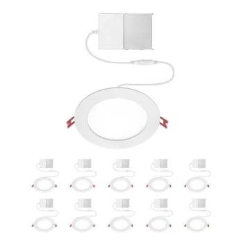 Image for Globe Electric Value Series LED Slim Canless Light, 6", White, Package Of 10 from HD Supply