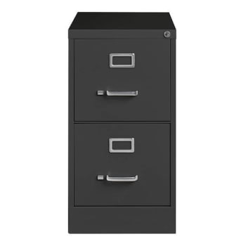 Hirsh 26.5" Deep 2 Drawer Letter Width Vertical File Commercial Grade Charcoal