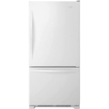Whirlpool ENERGY STAR 18.7 cu. ft. 30 In. W Bottom Freezer Refrigerator With Ice Maker, White