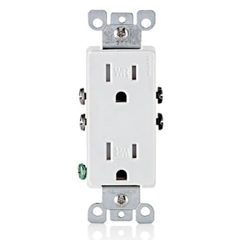 Image for Leviton 15a Decora Receptacle, Weather And Tamper-Resistant, Nema 5-15r, White from HD Supply