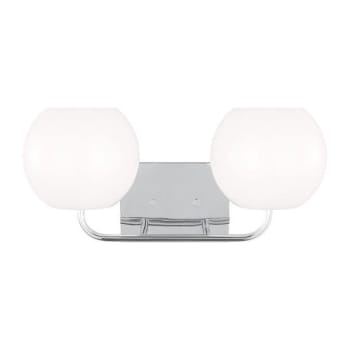 Image for Generation Lighting Rory 2-Light Chrome Vanity Light With Opal Glass Shades from HD Supply