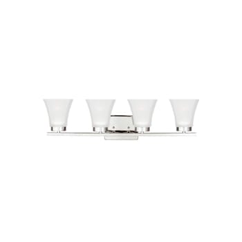 Image for Generation Lighting Bayfield 4-Light Chrome Vanity Light With Satin Etched Shade from HD Supply