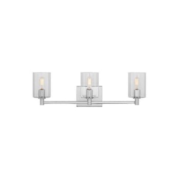 Image for Generation Lighting Fullton 3-Light Chrome Vanity Light With Clear Glass Shades from HD Supply