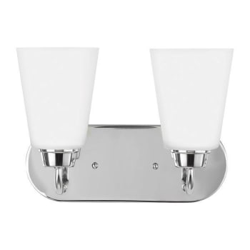 Image for Generation Lighting Kerrville 2-Light Chrome Vanity Light With Satin Etched from HD Supply