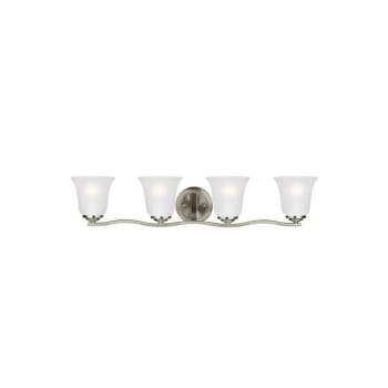 Image for Generation Lighting Emmons 4-Light Brushed Nickel Vanity Light With Satin Etched from HD Supply