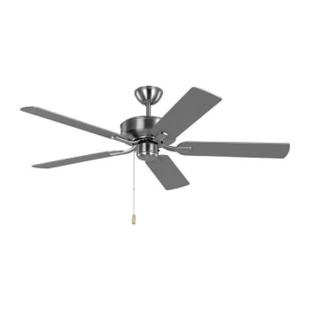 Image for Generation Lighting Linden 52" Silver Ceiling Fan With Reversible Blades, Chain from HD Supply
