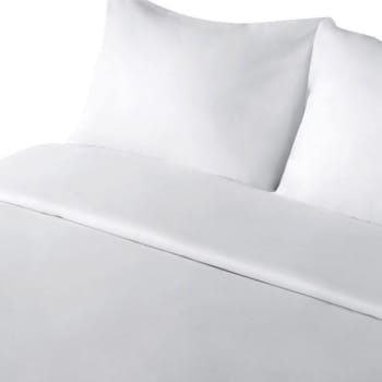 Image for Hilton Fitted Sheet 72x80x12 Hotel King T200 White Orange Hem Thread Case Of 24 from HD Supply