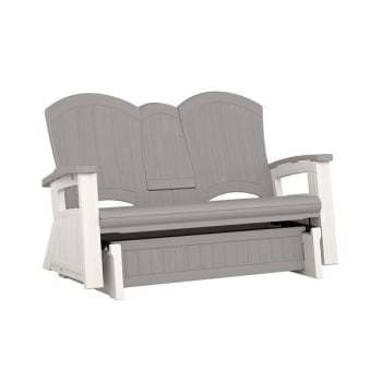 Image for Suncast Commercial Adirondack Glider With Console - Dove Gray from HD Supply
