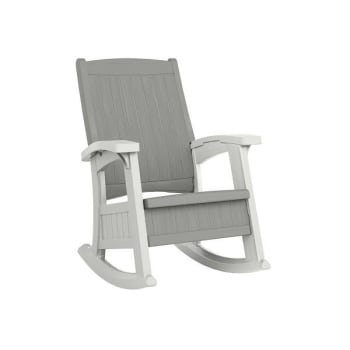 Suncast Commercial Rocking Chair With Storage - Dove Gray /Ice Cube