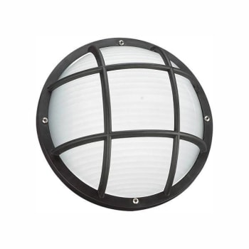 Image for Generation Lighting Bayside 6" LED 1-Light Black Bulkhead With Frosted Diffuser from HD Supply