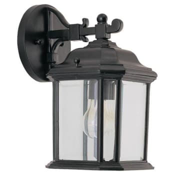 Image for Generation Lighting Kent 11.5" 1-Light Black Wall Lantern With Clear Beveled from HD Supply