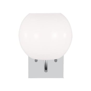 Generation Lighting Rory 1-Light Chrome Vanity Light With Opal Glass Shade