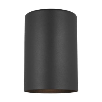 Image for Generation Lighting Outdoor Cylinders 1-Light Black Wall Lantern, Small from HD Supply