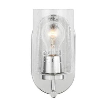 Generation Lighting Oslo 1-Light Chrome Vanity Light With Clear Seeded Shade