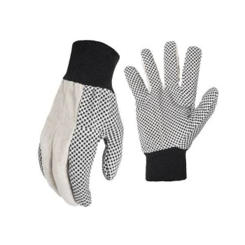 Awp® Cotton Canvas With Mini Dots Grip Work Gloves - X-Large