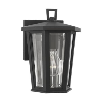 Image for Generation Lighting Witley 1-Light Textured Black Wall Mini-Lantern With Beveled from HD Supply