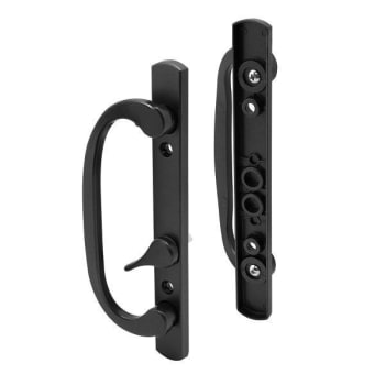 Image for Prime-Line Mortise Style Sliding Patio Door Handle Set, Non-Keyed, Black Diecast from HD Supply