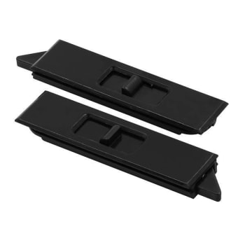 Image for Prime-Line Tilt Latch, Plastic, Spring-Loaded, Snap-In, Matte Black, 1 Pair from HD Supply