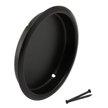 Prime-Line Sliding Closet Door Mortise Cup Pull, 2-1/8" Dia., Matte Black