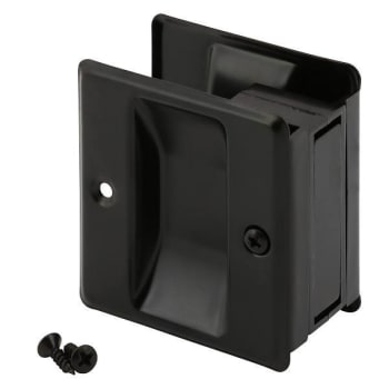 Image for Prime-Line Pocket Door Passage Pull, Solid Brass, Matte Black from HD Supply