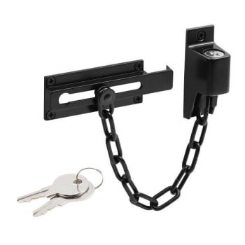 Prime-Line Chain Door Guard, Square Corners, Keyed, Matte Black, Single Pack