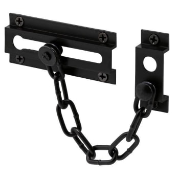 Prime-Line Chain Door Lock, Solid Brass, Matte Black Finish