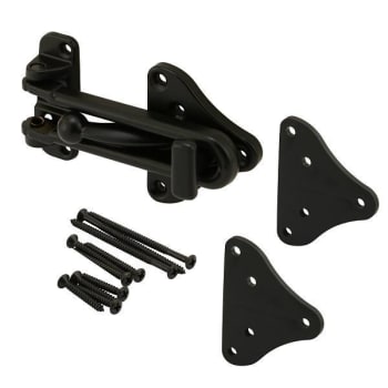 Image for Prime-Line Swing Bar Door Guard With Secondary Lock, Matte Black from HD Supply