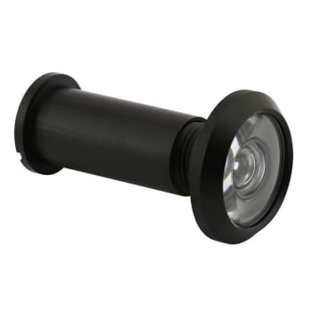 Prime-Line Door Viewer, 200 Degrees, 9/16" Diameter, Solid Brass, Matte Black