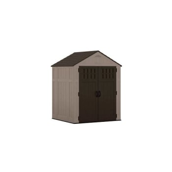 Suncast Commercial Storage Shed - Dark Taupe -Everett 6 Ft. X 5 Ft.