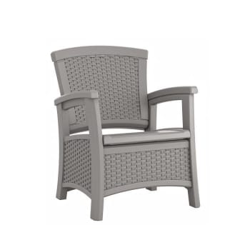 Image for Suncast Commercial Elements Club Chair With Storage (Dove Gray) from HD Supply