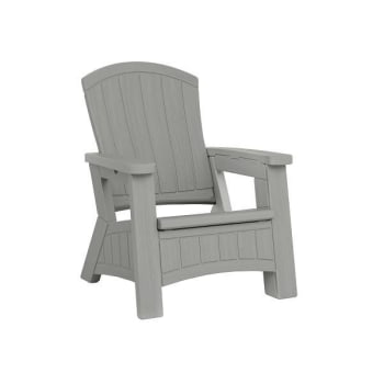 Image for Suncast Commercial Adirondack Chair With Storage - Dove Gray from HD Supply