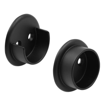 Prime-Line Bi-Fold Door, Non-Mortise Sockets, Matte Black, 2 Pack